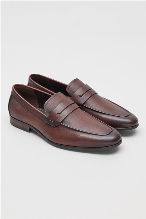 Racing Green Niko Brown Saddle Loafer  by Suit Direct