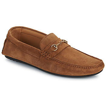 Selected  SLHSERGIO SUEDE HORSEBIT DRIVING SHOE  men's Loafers / Casual Shoes in Brown